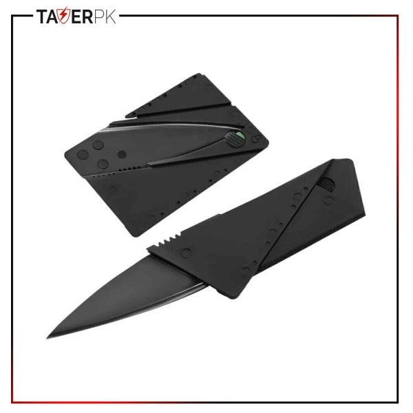 Garberiel Credit Card Knife - Ultra-Slim Black Tactical Folding Blade | EDC Wallet Survival Tool