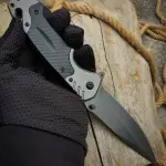 Black Browning Foldable Knife | Tactical Folding Knife with Strong Grip