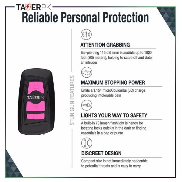 Taser TP-880-36 Billion Mini Stun Gun – Rechargeable with LED Flashlight