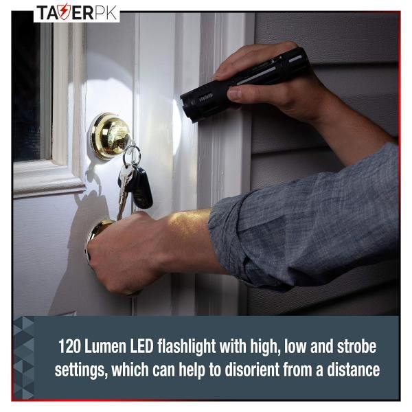 Taser TS-2000-36 Billion Mini Stun Gun – Rechargeable with LED Flashlight