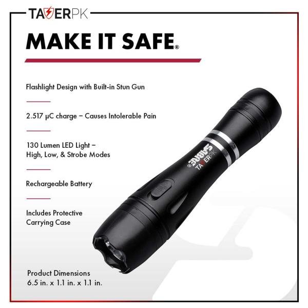 Taser TS-3003 36 Billion Torch Stun Gun – Rechargeable LED Flashlight